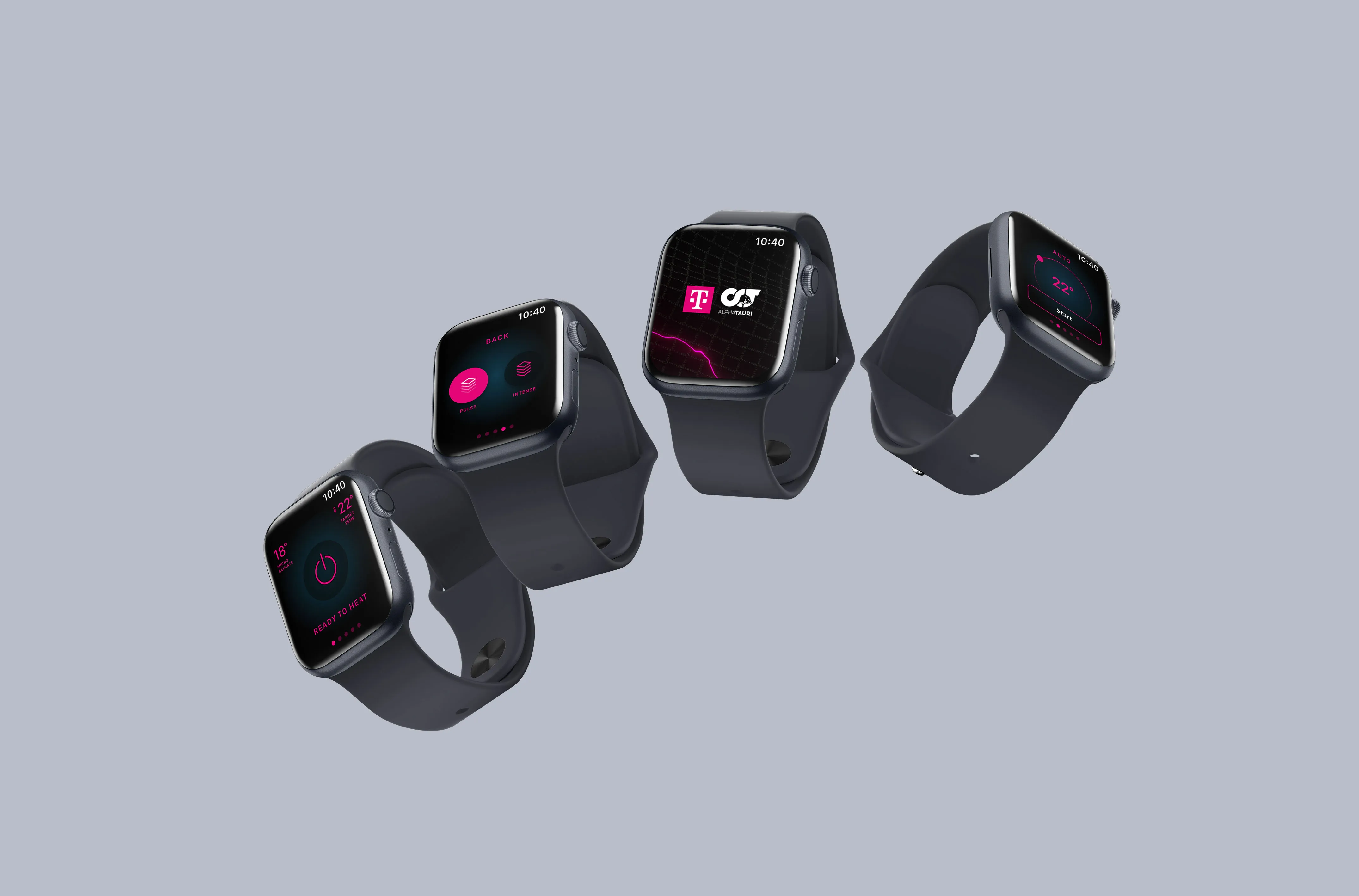 Apple Watch companion app — temperature control interface design