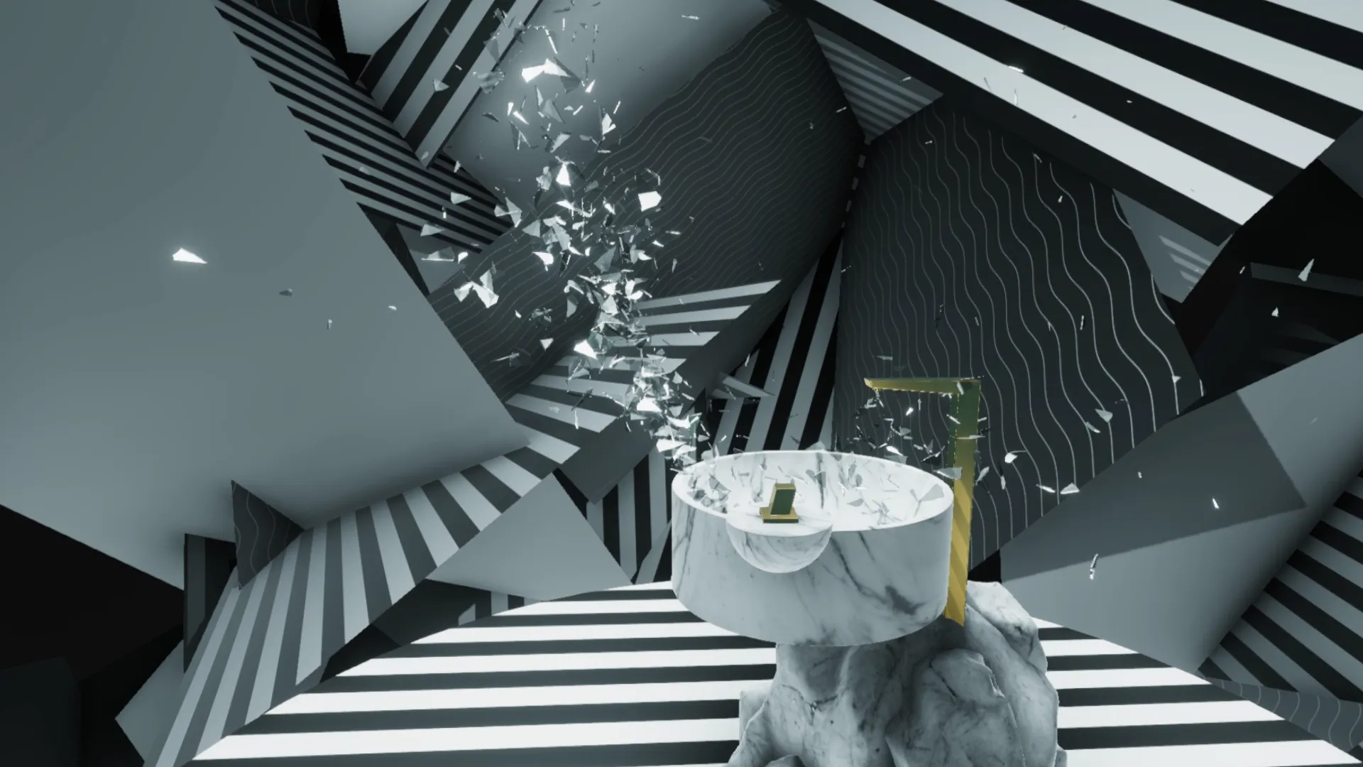 Documentation still — Salone del Mobile installation with visitors