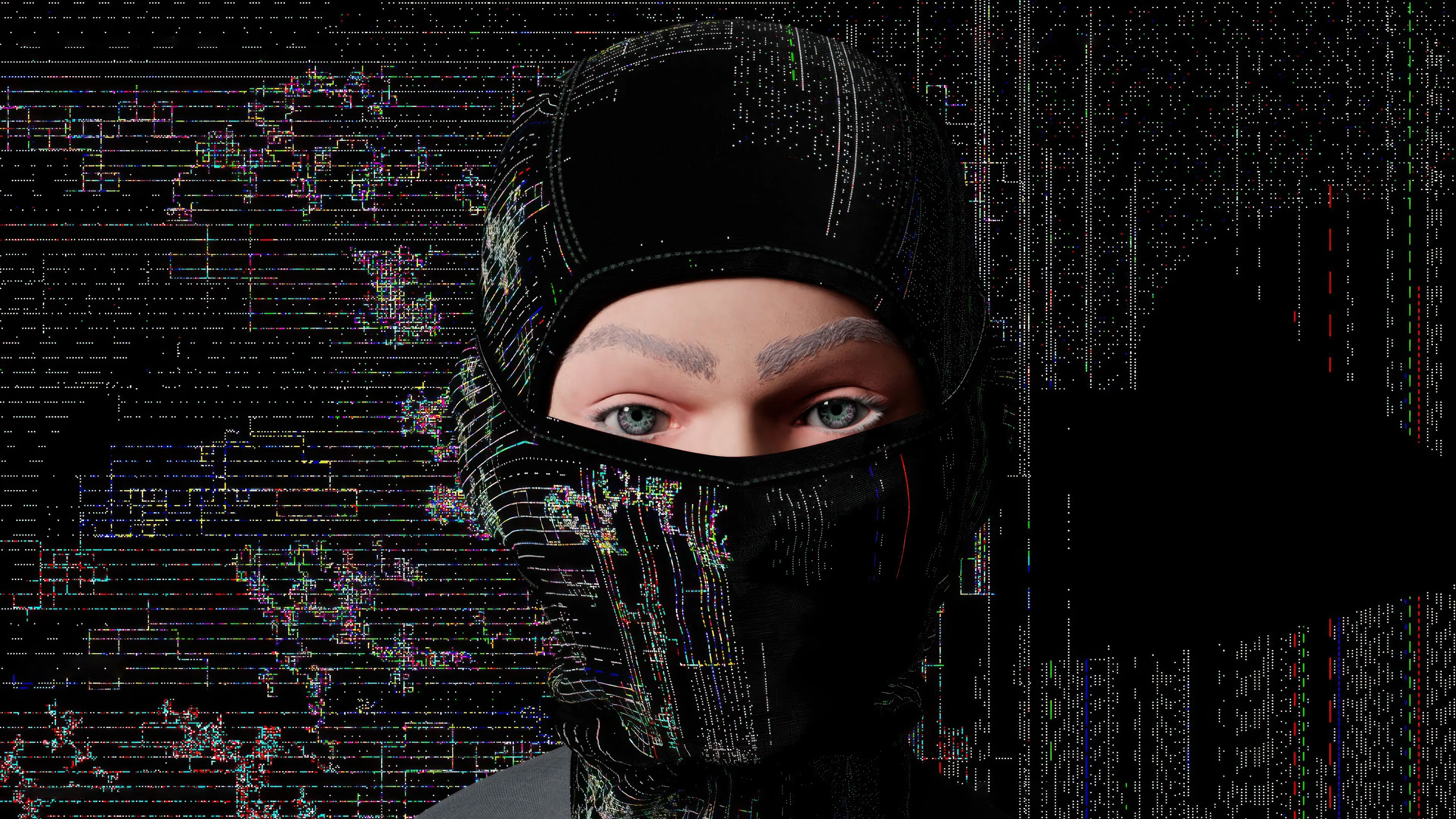 Still frame from generative animation — Nazca artwork by Kim Asendorf